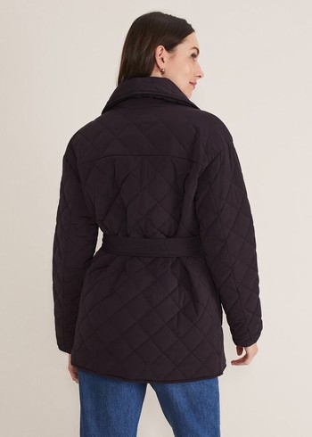 Phase Eight Nila Quilted Puffer Coats Purple Australia | CT5708243